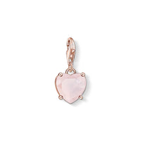 Thumbnail for Thomas Sabo Damen Charm-Anhänger Herz mit pinkem Stein 1565-536-9
