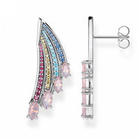 Thumbnail for Thomas Sabo Ohrringe Bunter Kolibri Flügel Silber  H2102-348-7