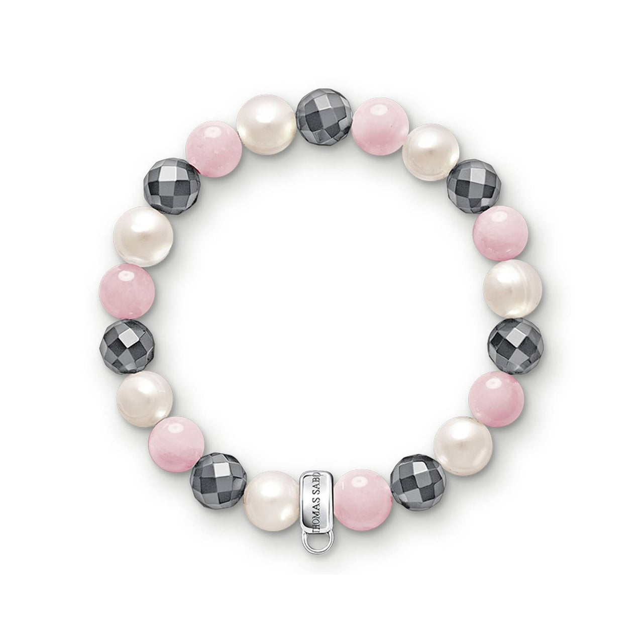 Thomas Sabo bracelet Charms mit Carriern Charm-Armband rosa, weiß, grau X0188-581-7