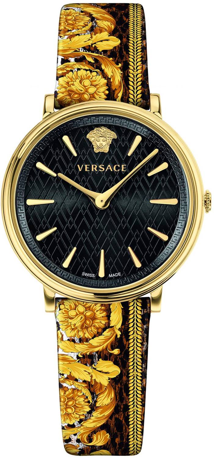 VERSACE V CIRCLE Damenuhr Leder Armband 38MM VBP13 0017