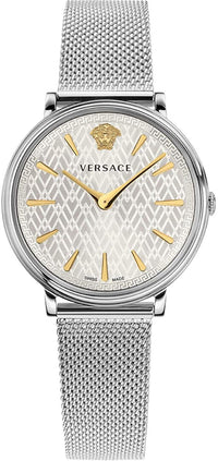 Thumbnail for VERSACE V CIRCLE DAMENUHR silber EDELSTAHL 38MM VE81005 19