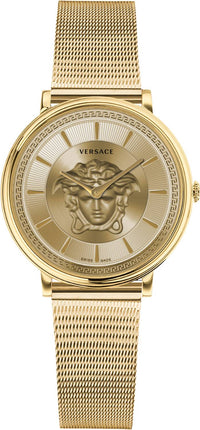 Thumbnail for VERSACE Damen Armbanduhr V-Circle Gold Edelstahl 38mm VE81022 19