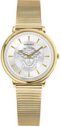 Thumbnail for VERSACE Damen Armbanduhr V-Circle Gold Edelstahl 38mm VE81023 19