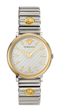 Thumbnail for VERSACE V CIRCLE Damenuhr Edelstahlarmband Bicolor 38MM VE81014 19