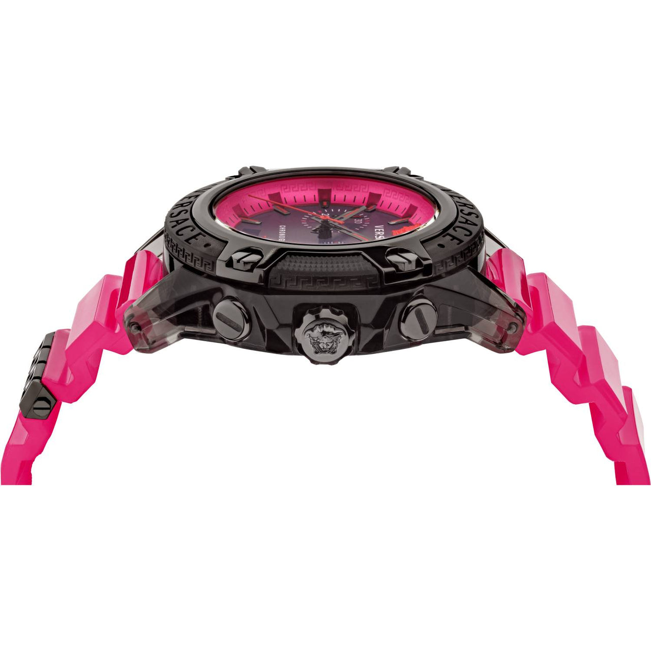 Versace  Damen Armbanduhr Icon Active Chronograph schwarz pink VEZ7002 21