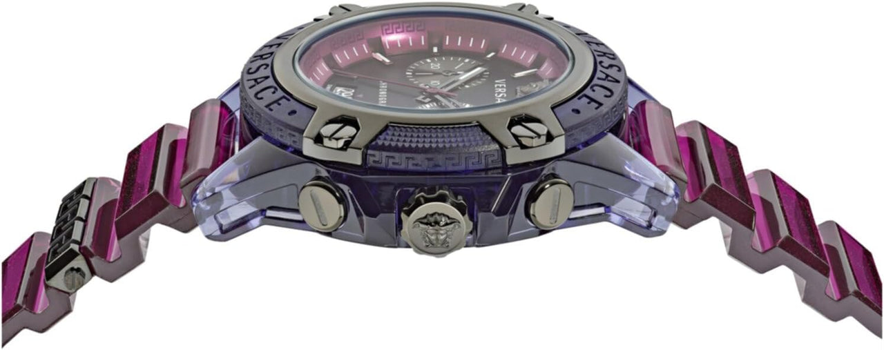 Versace Armbanduhr Sport WATCH ICON ACTIVE CHRONO 44MM - VEZ7 BLUE/VIOLET TRANSPARENT VEZ701423