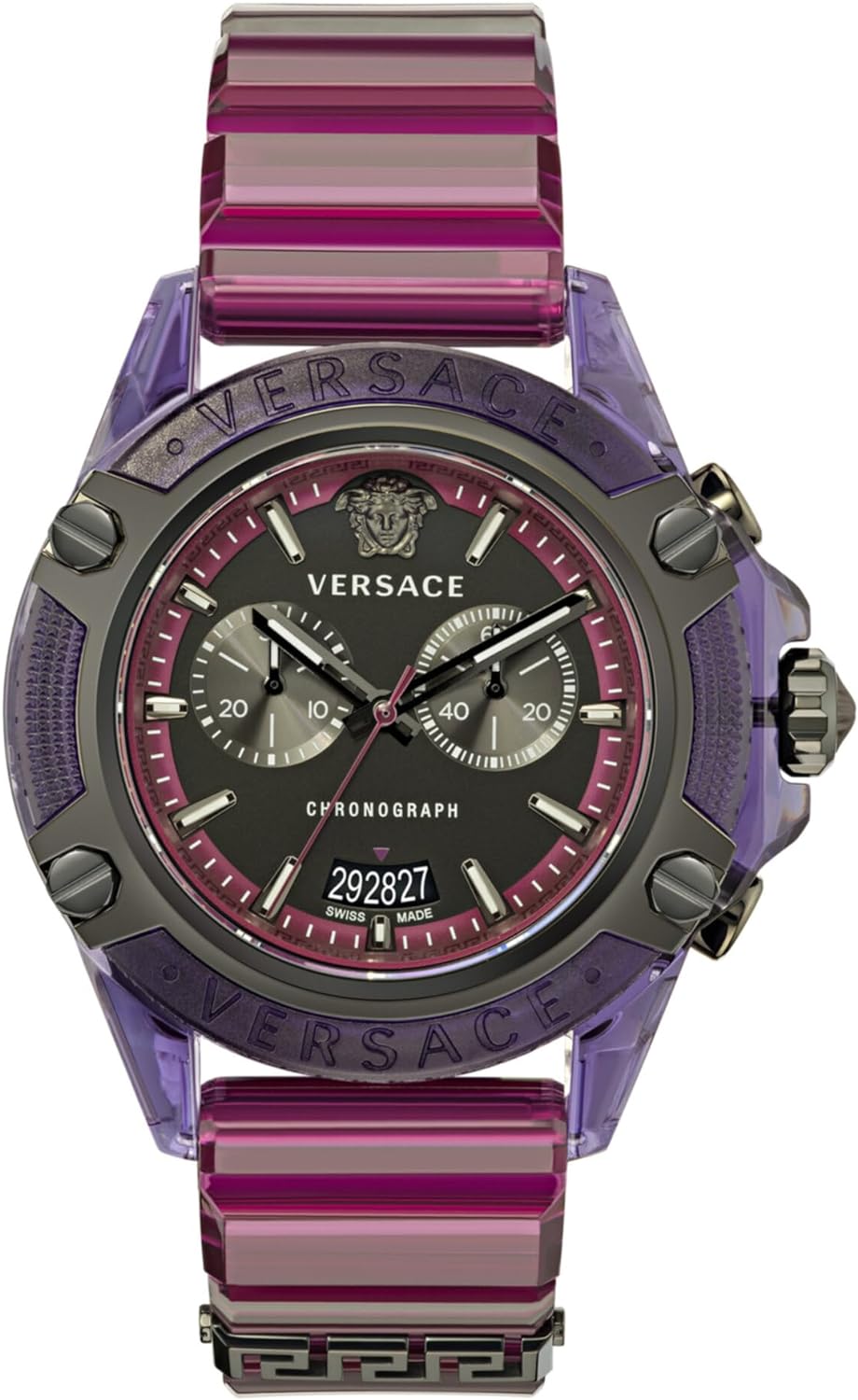 Versace Armbanduhr Sport WATCH ICON ACTIVE CHRONO 44MM - VEZ7 BLUE/VIOLET TRANSPARENT VEZ701423