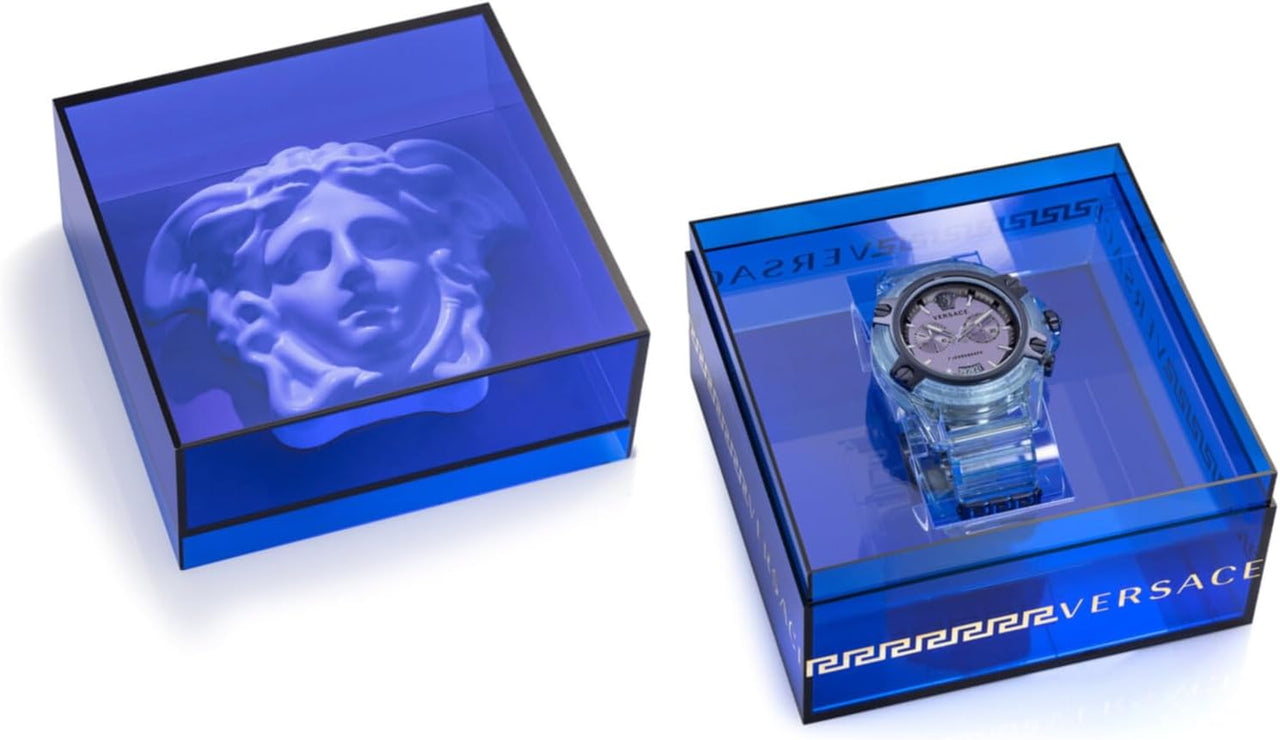 Versace Armbanduhr Sport WATCH ICON ACTIVE CHRONO 44MM - VEZ7 LIGHT BLUE TRANSPARENT VEZ701523