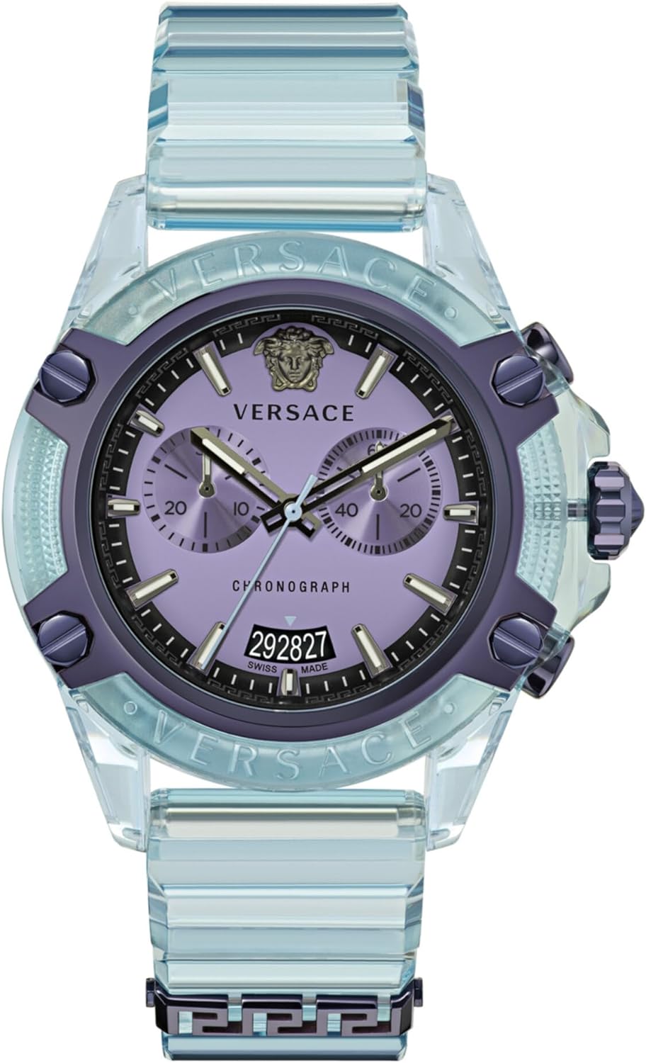 Versace Armbanduhr Sport WATCH ICON ACTIVE CHRONO 44MM - VEZ7 LIGHT BLUE TRANSPARENT VEZ701523