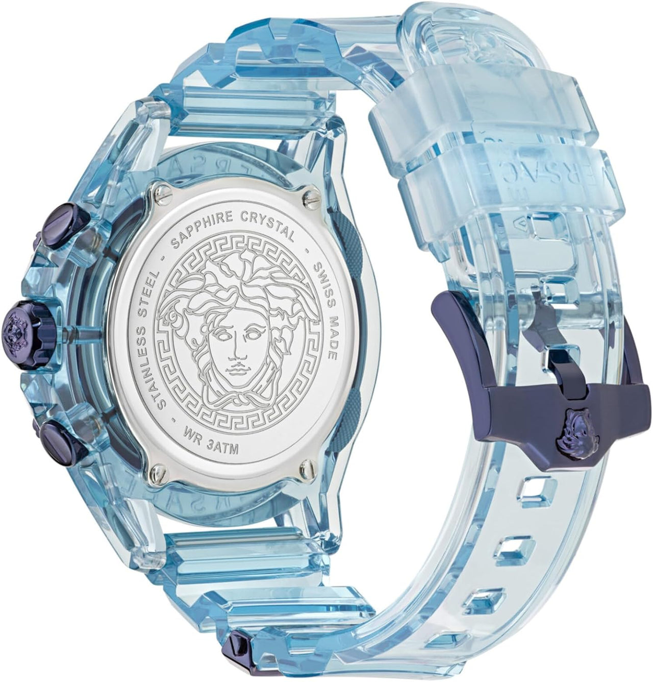 Versace Armbanduhr Sport WATCH ICON ACTIVE CHRONO 44MM - VEZ7 LIGHT BLUE TRANSPARENT VEZ701523