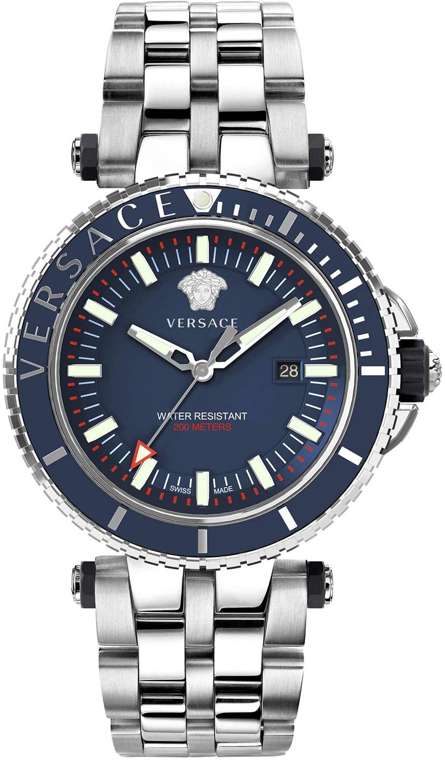 Versace Herren Armbanduhr V-Race 46mm Edelstahl VEAK004 18