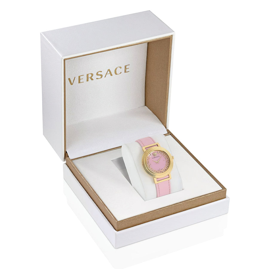 Versace Damen Armbanduhr  36 mm Armband Leder GRECA CHIC