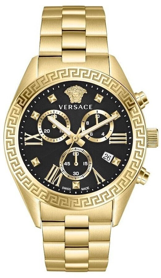 Versace Damen Armbanduhr  40 mm Armband Edelstahl LADY GRECA CHRONO