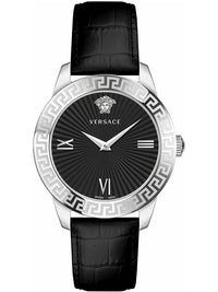 Thumbnail for Versace Damen Armbanduhr  Greca Signature 38 mm Greca-Signatur auf dem Gehäuse Armband Leder VEVC00821