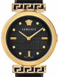 Thumbnail for Versace Damen Armbanduhr  Meander 34 mm Versace-Prägung auf dem Zifferblatt Armband Leder VELW00420