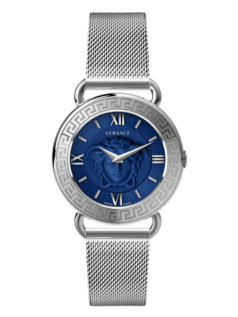 Versace Damen Armbanduhr  Medusa 36 mm Medusa auf dem Zifferblatt Armband Edelstahl VEPU01521