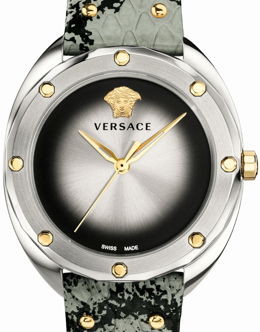 Versace Damen Armbanduhr  Shadov 38 mm  Elaphe-Armband Armband Leder VEBM00718