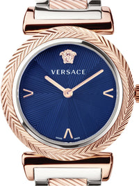 Thumbnail for Versace Damen Armbanduhr  V-Motif 35 mm  V-Motiv-Marken Armband Edelstahl VERE02020