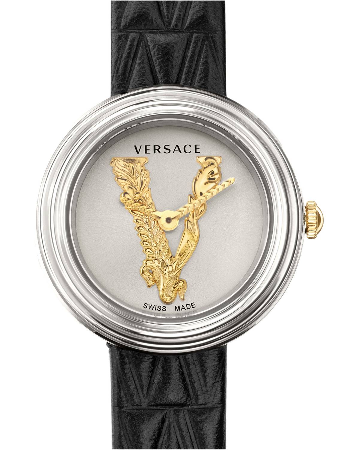 Versace Damen Armbanduhr  V-Virtus 28 mm Virtus auf dem Zifferblatt Armband Leder VET300421