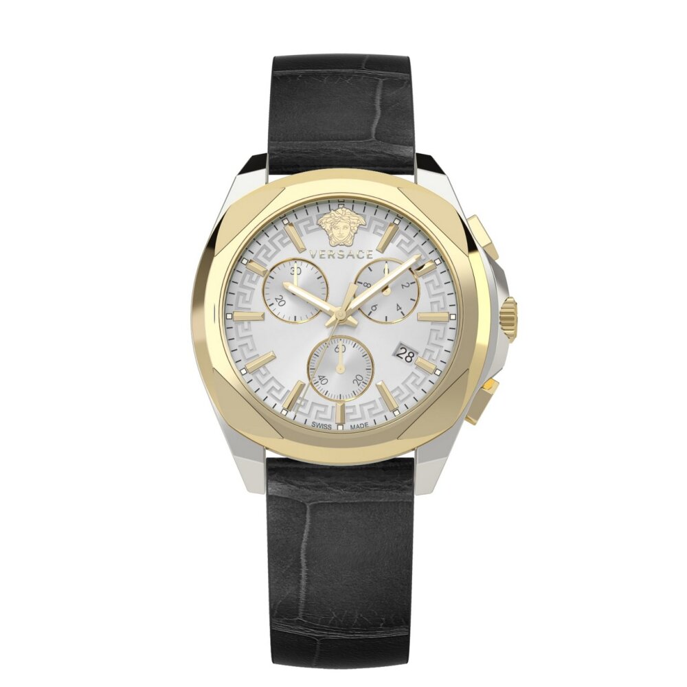 Versace Damen Armbanduhr Chronograph CHRONO LADY schwarz, gold 40 mm VE3CA0223