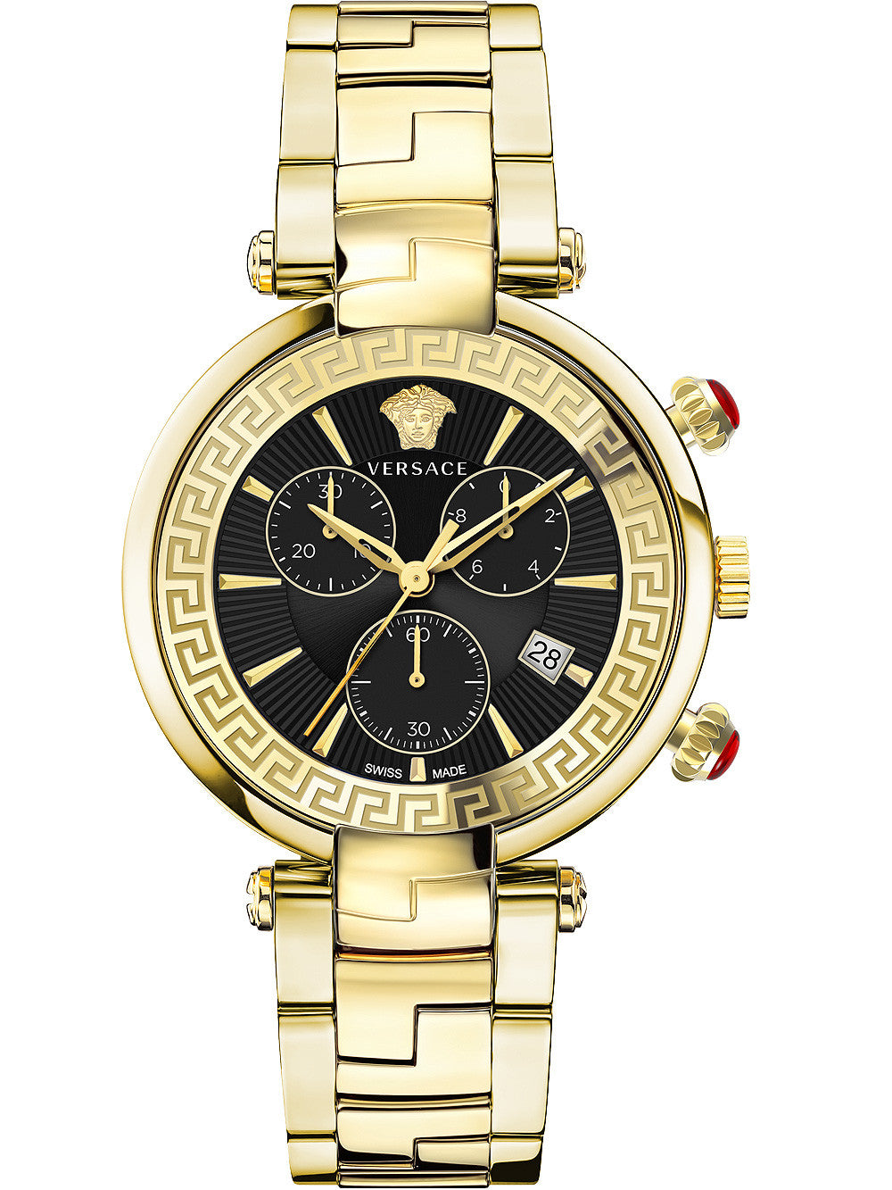 Versace Damen Armbanduhr Chronograph Revive 41mm Armband Edelstahl VE2M006 21