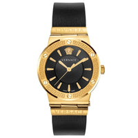 Thumbnail for Versace Damen Armbanduhr GRECA LOGO schwarz, gold 38 mm VEVH00320