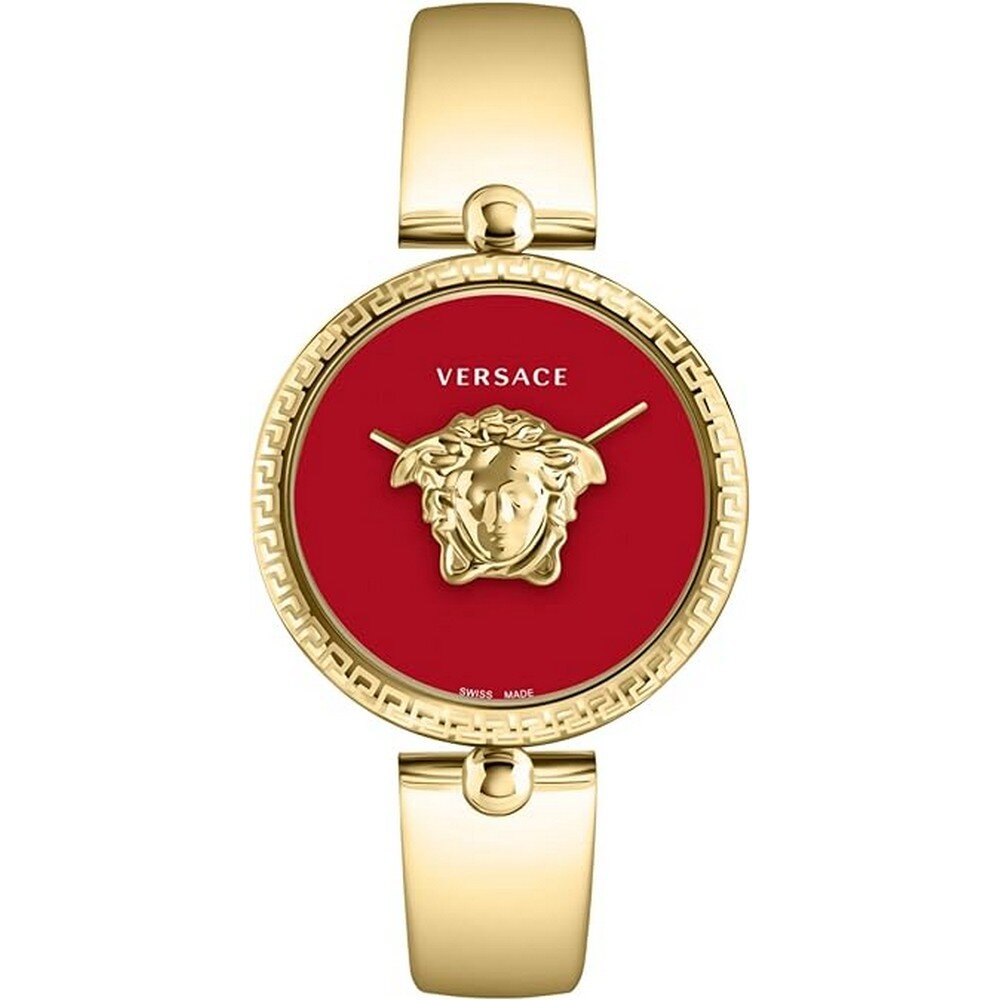 Versace Damen Armbanduhr PALAZZO  gold, rot 39 mm VECO03022