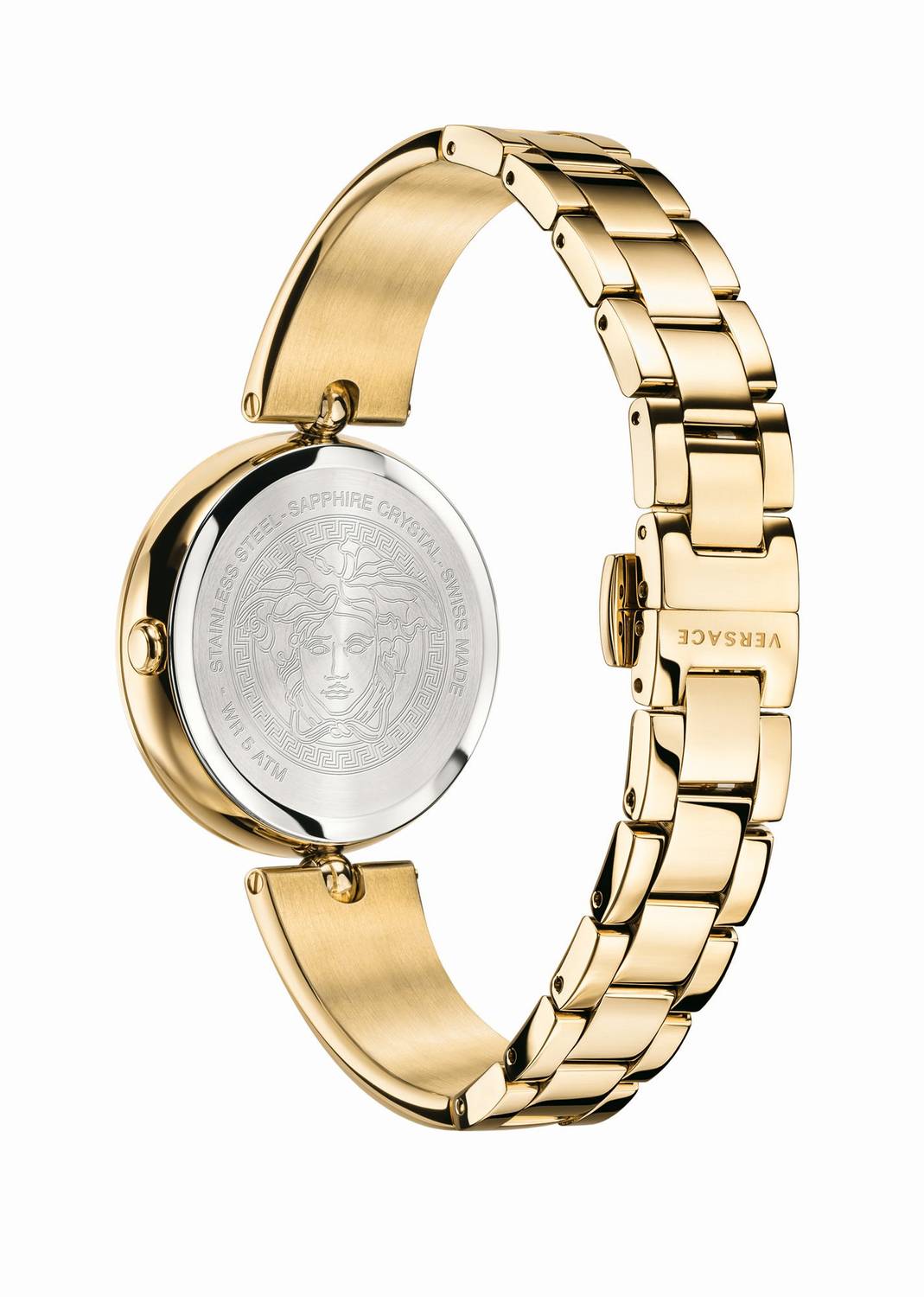 Versace Damen Armbanduhr PALAZZO  gold, rot 39 mm VECO03022