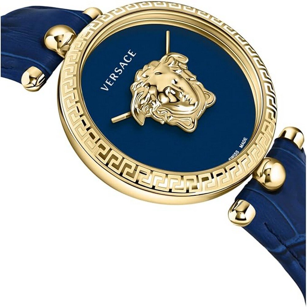 Versace Damen Armbanduhr PALAZZO blau, gold 39 mm VECO02922