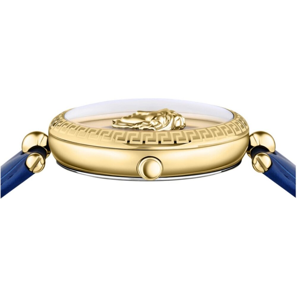 Versace Damen Armbanduhr PALAZZO blau, gold 39 mm VECO02922