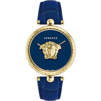 Thumbnail for Versace Damen Armbanduhr PALAZZO blau, gold 39 mm VECO02922