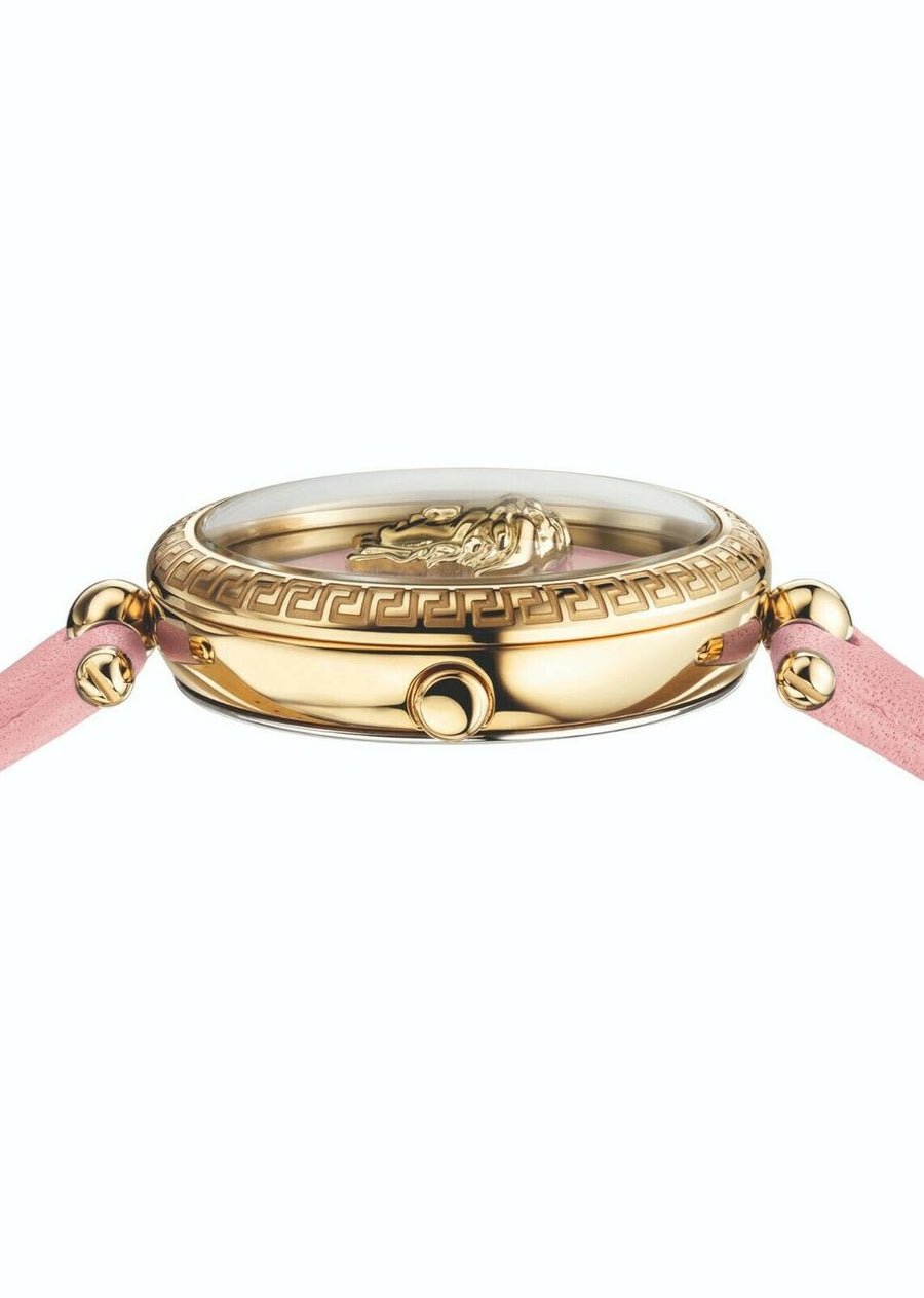 Versace Damen Armbanduhr PALAZZO rosa, gold 39 mm VECQ01220