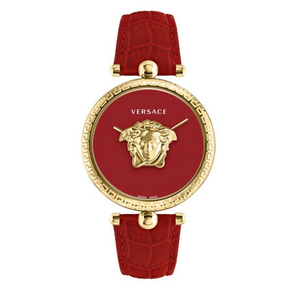 Versace Damen Armbanduhr PALAZZO rot, gold 39 mm VECO02622