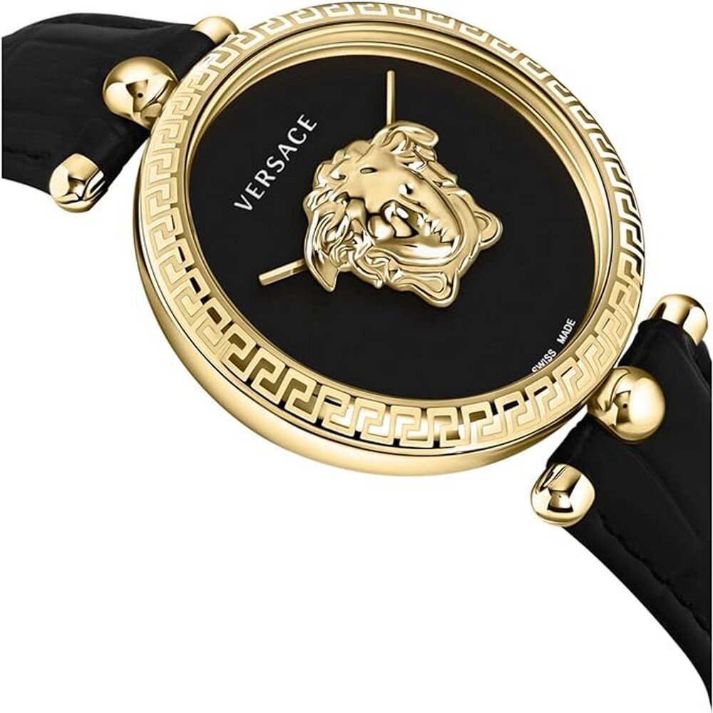 Versace Damen Armbanduhr PALAZZO schwarz, gold 39 mm VECO02722