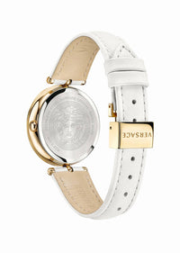 Thumbnail for Versace Damenuhr Palazzo Empire Weißes Leder Gold Stahl 34mm VECQ00218