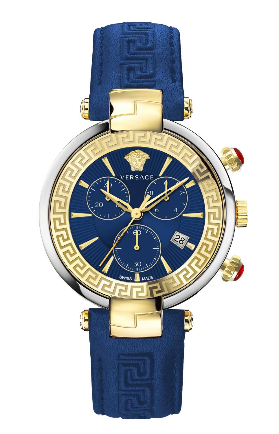 Versace Damen Armbanduhr REVIVE CHRONO RESTYLING 41 mm Armband Leder VE2M002 21