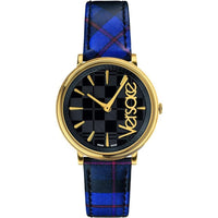 Thumbnail for Versace Damen Armbanduhr V-CIRCLE The Clans blau, gold 38 mm VE8100218