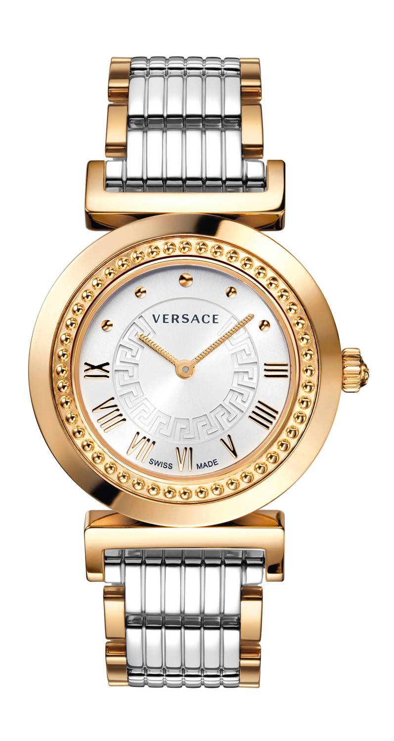 Versace Vanity Damenuhr rosegold Silber Edelstahl 35mm P5Q80D499 S089