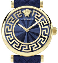 Thumbnail for Versace Damen Armbanduhr LADY Lederarmband blau 35mm VE1CA0223