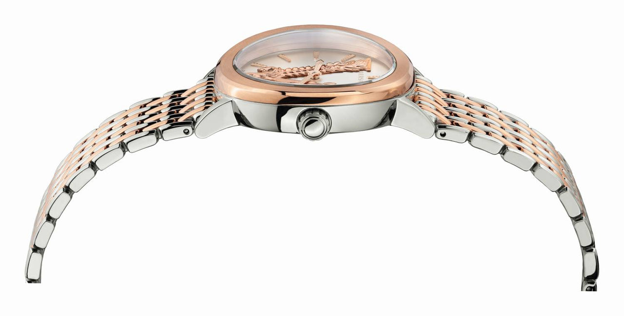 Versace Damen Armbanduhr V BAROCCA Edelstahlarmband silberfarben, rotgoldfarben VEHC005 19