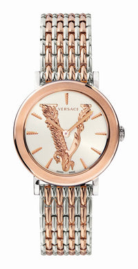 Thumbnail for Versace Damen Armbanduhr V BAROCCA Edelstahlarmband silberfarben, rotgoldfarben VEHC005 19