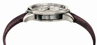 Thumbnail for Versace Glaze Herrenuhr Braun Leder Silber Edelstahl 43mm VERA00118