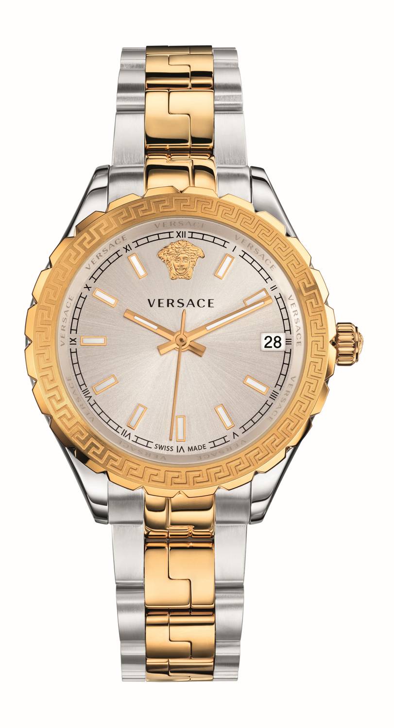 Versace Hellenyium Damenuhr rosegold Silber Gehäuse Silber Zifferblatt 35mm V12030015