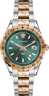 Thumbnail for Versace Schweizer Uhr Hellenyium GMT silber/rosegold V11050016