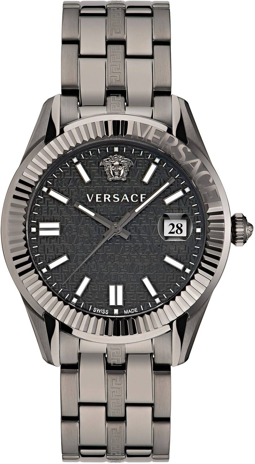 Versace Herren Armbanduhr  41 mm Armband Edelstahl GRECA TIME