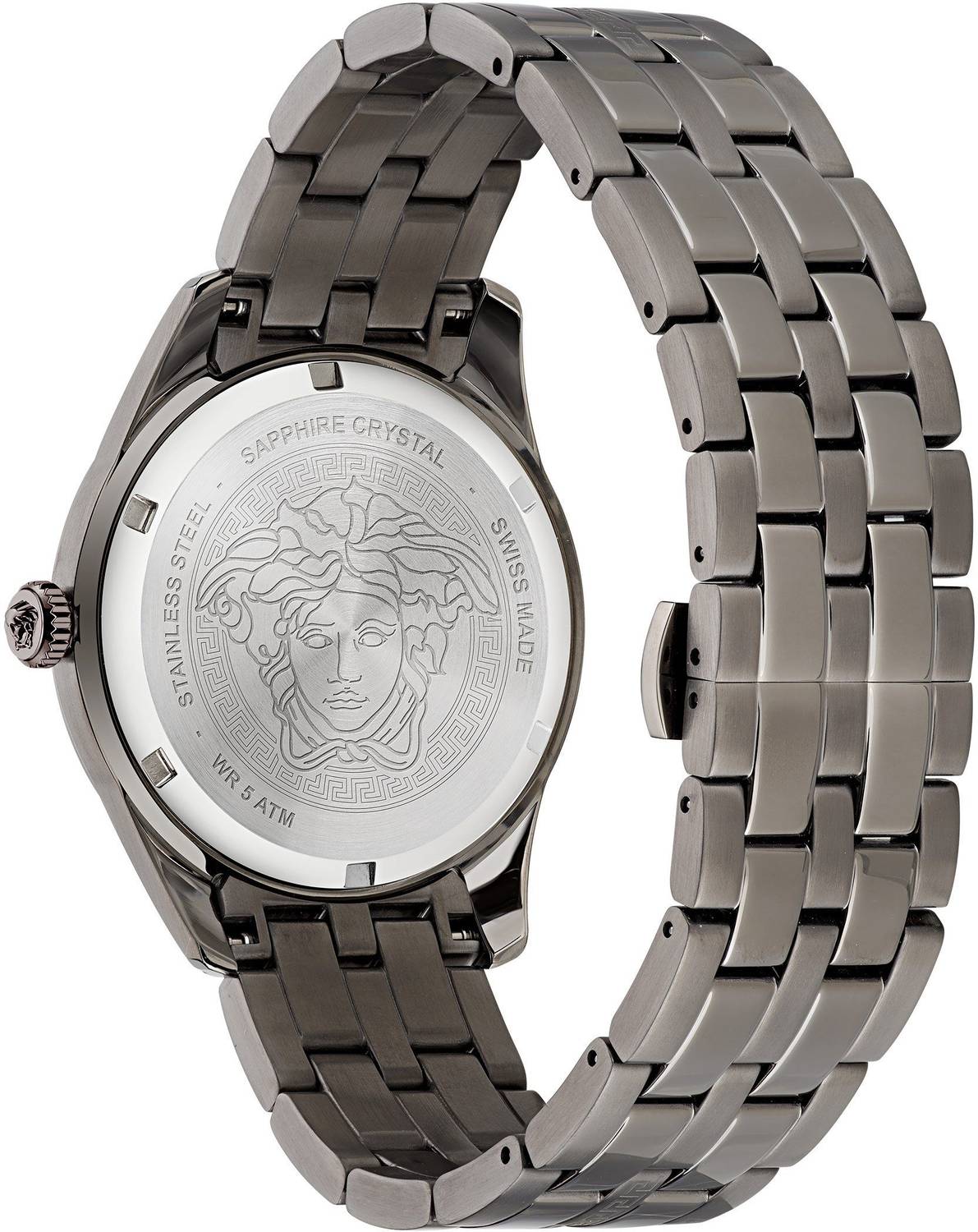 Versace Herren Armbanduhr  41 mm Armband Edelstahl GRECA TIME