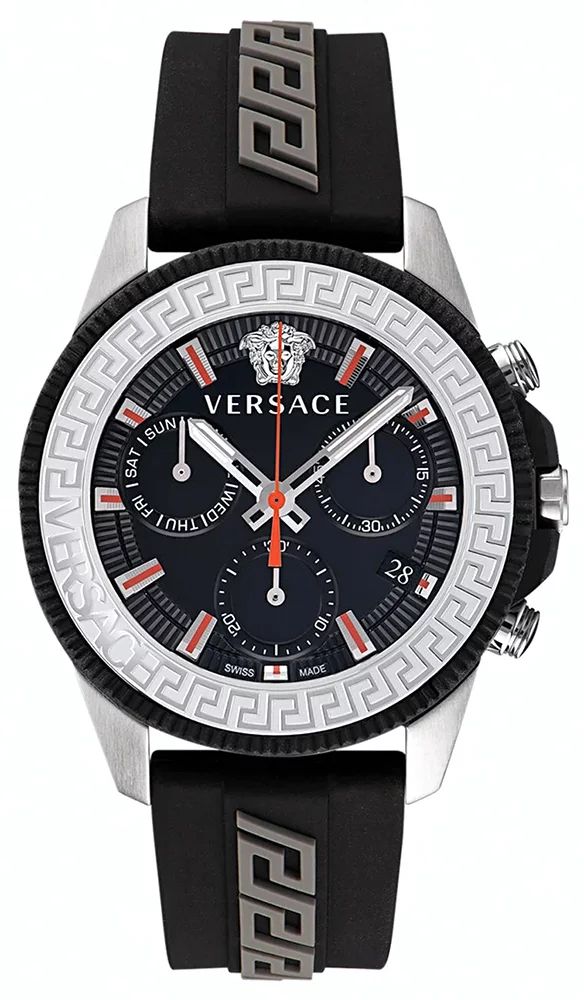 Versace Herren Armbanduhr  45 mm Armband Silikon GRECA ACTION