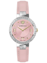 Thumbnail for Versace Herren Armbanduhr  Greca Lady 36 mm Greca-Gravur auf dem oberen Ring Armband Leder VE2K00121