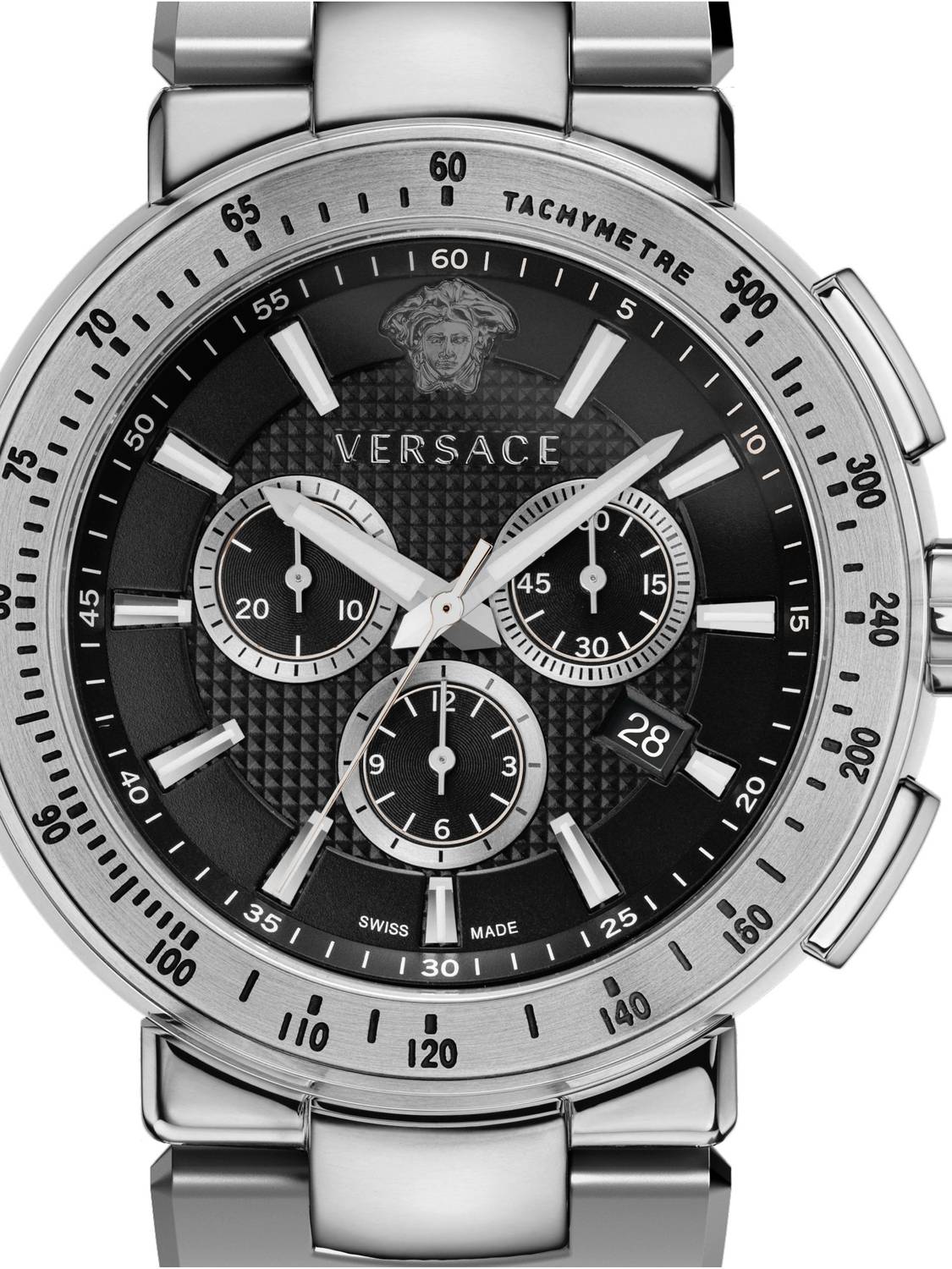 Versace Herren Armbanduhr  Mystique Sport 46 mm Chronograph Armband Edelstahl VFG170016