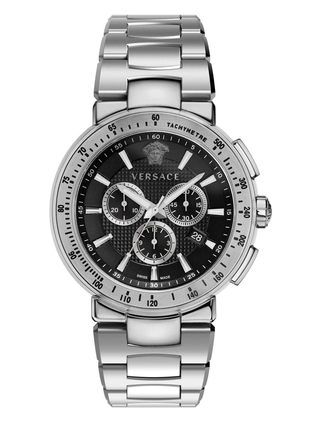 Versace Herren Armbanduhr  Mystique Sport 46 mm Chronograph Armband Edelstahl VFG170016